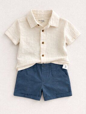 NWT Carter’s Little Planet Baby Boy Outfit 12 Months Organic Cotton Shirt Shorts